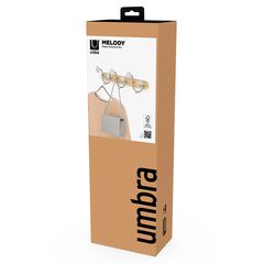 Вешалка настенная Melody, натуральное дерево/никель, UMBRA, изображение 2