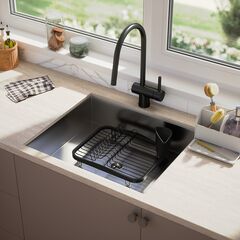 Сушилка для посуды Sinkin, 28х14х35,5 см, черная, UMBRA, изображение 4