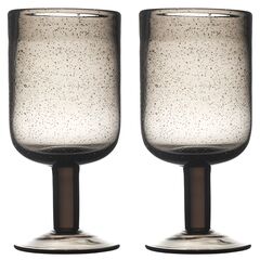 Набор бокалов для вина Flowi, 410 мл, серо-коричневые, 2 шт., Liberty Jones