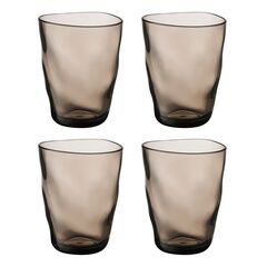 Набор стаканов из акрила Hollow, 450 мл, серо-коричневый, 4 шт., Liberty Jones