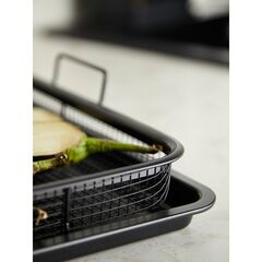 Противень для запекания с решеткой-гриль Roast Masters, 36х45 см, черный, Liberty Jones, изображение 6