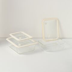 Контейнер для запекания и хранения стеклянный с вакуумным эффектом, 700 мл, молочный, Smart Solutions, изображение 3