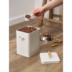 Банка для хранения универсальная Irmel, 6,2 л, с ложкой, молочная, Smart Solutions, изображение 3