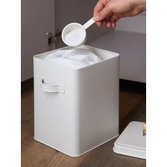 Банка для хранения универсальная Irmel, 6,2 л, с ложкой, молочная, Smart Solutions, изображение 4
