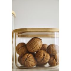 Банка для хранения квадратная Glass Bamboo,1 л, Smart Solutions, изображение 4