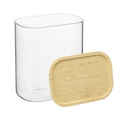 Банка для хранения прямоугольная Glass Bamboo, 950 мл, Smart Solutions, изображение 6