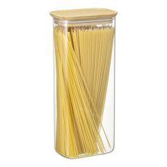 Банка для хранения прямоугольная Glass Bamboo, 2 л, Smart Solutions, изображение 6