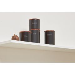 Банка керамическая для хранения чая, 650 мл, черная, Smart Solutions, изображение 3