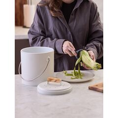 Контейнер для пищевых отходов с фильтром Irmel, 3,5 л, молочный, Smart Solutions, изображение 5