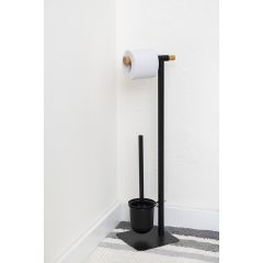 Держатель для туалетной бумаги с подвесным ершиком Mats, черный, Bergenson Bjorn Bath, изображение 2