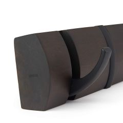 Вешалка настенная горизонтальная FLIP 8 крючков черная-орех, Umbra, изображение 3