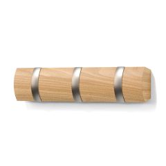 Вешалка настенная Flip, 3 крючка, натуральное дерево, UMBRA, изображение 6