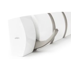 Вешалка настенная горизонтальная Flip 8 крючков белая, Umbra, изображение 4