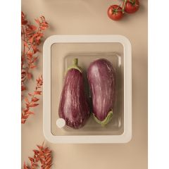 Контейнер для запекания и хранения стеклянный с вакуумным эффектом, 2,6 л, молочный, Smart Solutions, изображение 2