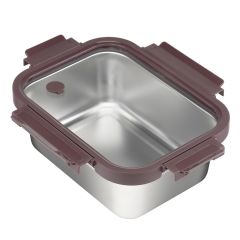 Ланч-бокс стальной со стеклянной крышкой, 1,8 л, сливовый, Smart Solutions, изображение 2