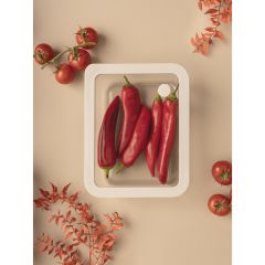 Контейнер для запекания и хранения стеклянный с вакуумным эффектом, 1,4 л, светло-серый, Smart Solutions, изображение 4