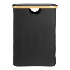 Корзина для белья Neat Mid, 40x33x43 см, черная, Smart Solutions, изображение 3