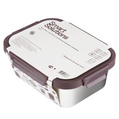 Ланч-бокс стальной со стеклянной крышкой, 1,8 л, сливовый, Smart Solutions, изображение 4
