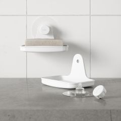 Мыльница для душа настенная Flex Adhesive, белая, UMBRA, изображение 3