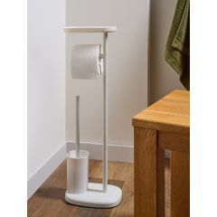 Держатель для туалетной бумаги с полочкой и ершиком Slim, белый, Bergenson Bjorn Bath, изображение 3