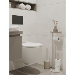 Держатель для туалетной бумаги с полочкой Slim, светло-серый, Bergenson Bjorn Bath, изображение 2