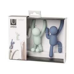Вешалки-крючки Buddy 3 шт. разноцветные мятные, Umbra, изображение 2