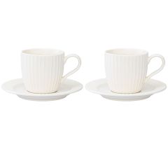 Набор чашек с блюдцами Soft Ripples, Dual Glazing, 125 мл, 2 шт., Liberty Jones