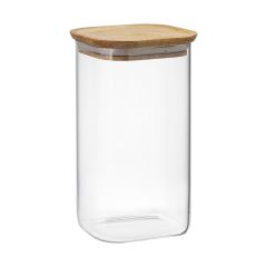 Банка для хранения квадратная Glass Acacia, 1,4 л, Smart Solutions