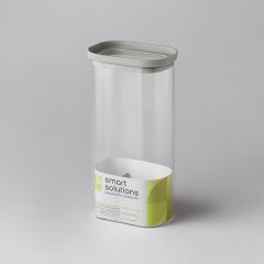 Банка для хранения прямоугольная Vacuum Glass, 1,75 л, светло-серая, Smart Solutions, изображение 3