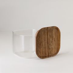 Банка для хранения квадратная Glass Acacia, 600 мл, Smart Solutions, изображение 6