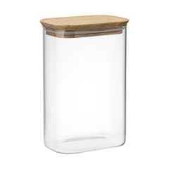 Банка для хранения прямоугольная Glass Acacia, 1,3 л, Smart Solutions