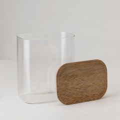 Банка для хранения прямоугольная Glass Acacia, 950 мл, Smart Solutions, изображение 5