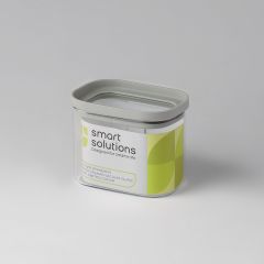 Банка для хранения прямоугольная Vacuum Glass, 500 мл, светло-серая, Smart Solutions, изображение 3