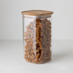 Банка для хранения квадратная Glass Acacia, 1,4 л, Smart Solutions, изображение 5