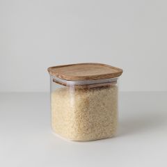 Банка для хранения квадратная Glass Acacia, 800 мл, Smart Solutions, изображение 6