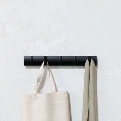 Вешалка настенная Flip, 50,8 см, 5 крючков, черная, UMBRA, изображение 2