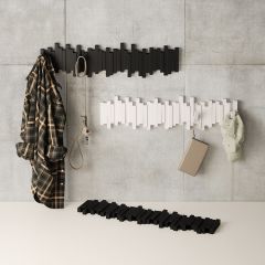Вешалка настенная Sticks, 72 см, 8 крючков, белая, UMBRA, изображение 4