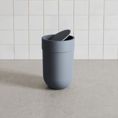 Корзина для мусора с крышкой Touch, 6 л, голубая, UMBRA, изображение 4