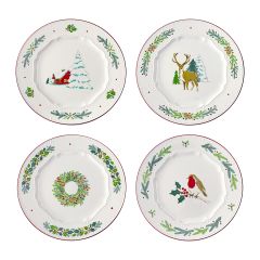 Набор из четырех тарелок Nordic winter из коллекции New Year Essential, 23 см, Tkano