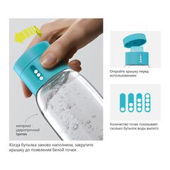 Бутылка для воды Dot 600 мл голубая, Joseph Joseph, изображение 4