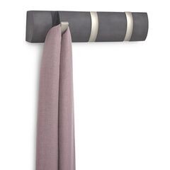 Вешалка настенная горизонтальная Flip 3 крючка дерево/никель, Umbra, изображение 3