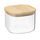 Банка для хранения квадратная Glass Bamboo,1 л, Smart Solutions