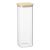 Банка для хранения квадратная Glass Bamboo, 2,2 л, Smart Solutions
