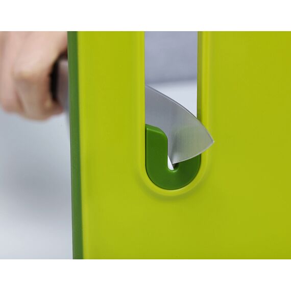 Доска разделочная с ножеточкой Slice & Sharpen™ большая зеленая, Joseph Joseph, изображение 3