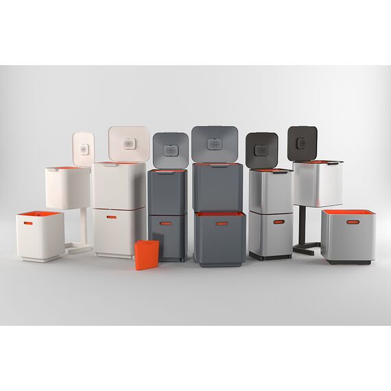 Контейнер для мусора с двумя баками Totem Max 60 л белый, Joseph Joseph, изображение 9