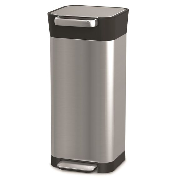 Контейнер для мусора с прессом Titan 20 л нержавеющая сталь, Joseph Joseph