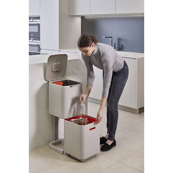 Контейнер для мусора с двумя баками Totem Compact 40 л белый, Joseph Joseph, изображение 8