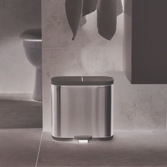 Контейнер для мусора Split™ для ванной комнаты нержавеющая сталь, Joseph Joseph, изображение 7