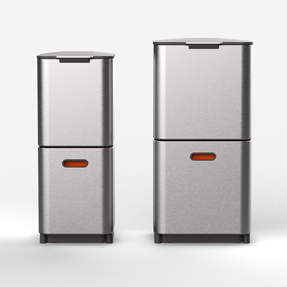 Контейнер для мусора с двумя баками Totem Compact 40 л нержавеющая сталь, Joseph Joseph, изображение 17