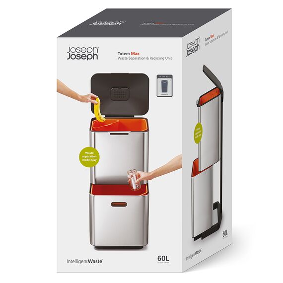 Контейнер для мусора с двумя баками Totem Max 60 л графит, Joseph Joseph, изображение 20